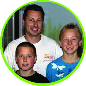 This is a photo of Todd and his sons for the Contractor webpage.